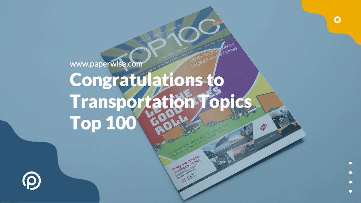 Read more about the article Congratulations to our Transportation Topics Top 100 Clients!