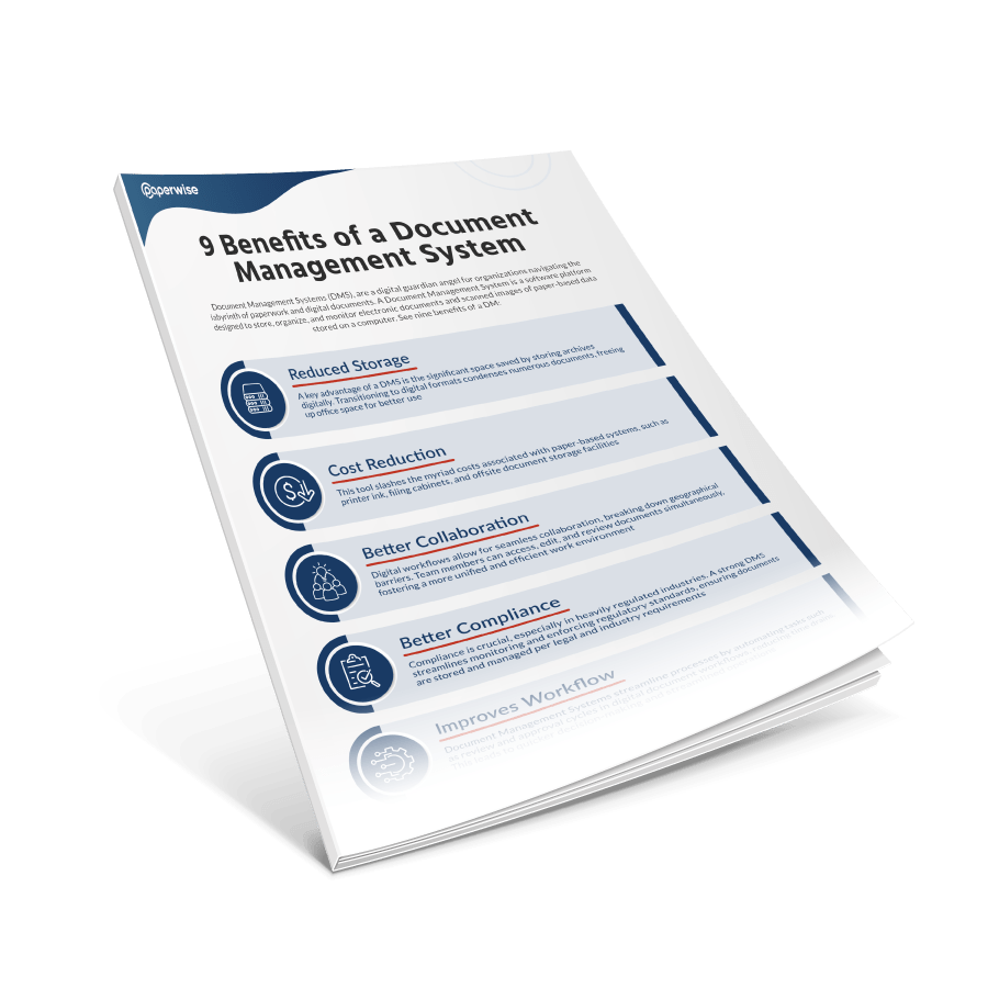Paperwise Document Management infographic PDF