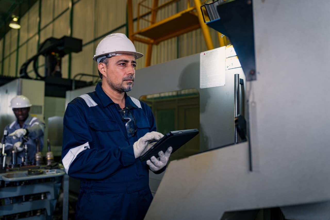 Quality engineer reviewing a nonconformance report and disposition record